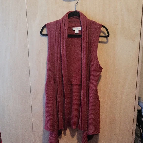 Christopher & Banks Rusty Maroon Knit Shrug Sweater - Picture 1 of 2